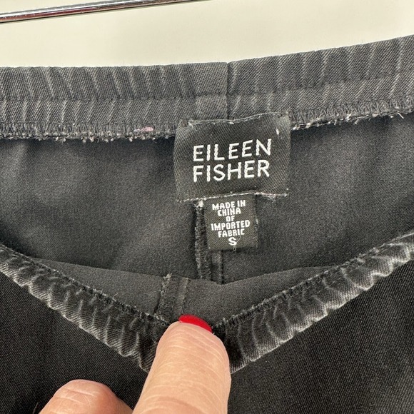 Eileen Fisher Women S Designer Business Straight Leg Zip Up Black Dress Pants - Picture 5 of 8